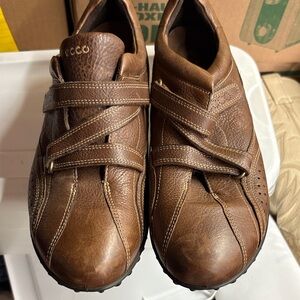 ECCO Men's Tan Leather Slip-On Loafers